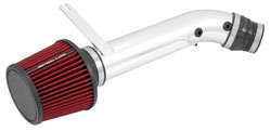 A Spectre Performance short ram intake for Honda Civic EG and EK models is equipped with a High Performance Racing synthetic air filter and polished aluminum air intake tubes