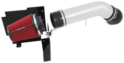Shown here in red, is the number 9900 Spectre late model air intake system for 1999-2007 Chevy Silverado, GMC Sierra, and Full-Size GM SUV’s, including a Cadillac Escalade with a V8