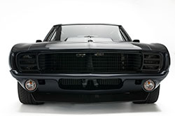 Headlight doors hide the front headlamps, just like those found on some first generation Camaros.