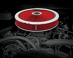 The Spectre Extraflow 14” air cleaner assembly will deliver increased airflow compared to a standard paper filter and with four color choices it will a provide custom look under the hood 