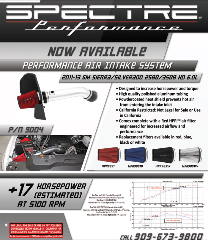 Spectre Performance Air Intake 9004 Sell Sheet