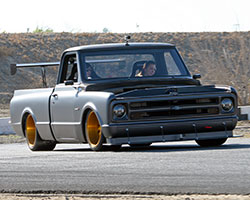 Brandy Phillips is used to racing her second generation Chevy Camaro and racing the PCH Rods 1972 Chevrolet C-10R pickup truck promises to be a whole new driving experience