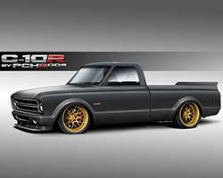 A 1972 Chevrolet C10 pickup will be transformed into the pro-touring inspired C10R concept and takes nontraditional C10 styling cues from the Italian Pagani Automobili Zonda R supercar
