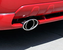 An oval body exhaust tip from Spectre Performance will add a unique sporty look to a standard tail pipe