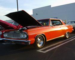 Greg Hacker brought his 1964 Chevy Chevelle Malibu SS to the Rotolo Chevrolet Cruise Night in Fontana, California