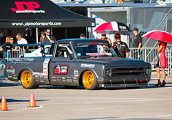 The RideTech Street Challenge Autocross lined competitors next to each other