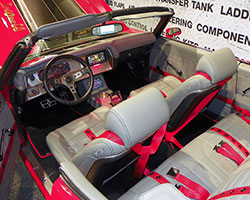 The interior of the Red One 1970 SS Chevelle