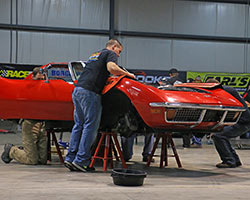 1972 C3 Corvette at RideTech Facility