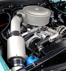 Dick Eytchison designed his Spectre Air Intake with a single inlet and inline filter to draw in cooler air for better performance