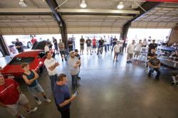 Photo of Driver's Meeting in Paddock area at Autoclub Speedway, Fontana