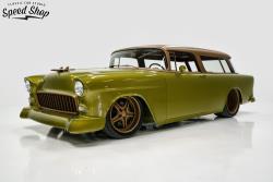 Front Drivers Side 1955 Chevy Nomad GONE-MAD Owner, Art Boze, Built by Classic Car St