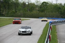 The '71 Camaro out front on the road course at Putnam Park for Midwest Muscle Car Challenge