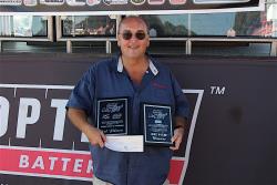 Shot of Bret Voelkel with his 1st Place Finish awards for the Baer Brakes 3s Challenge at LS Fest
