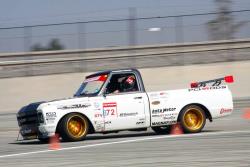 Brandy Phillips in her C10R on course during her winning run.