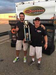 Spectre Driver, Greg Thurmond with Chad Ryker, points winners of Classic Muscle Class w/ trophy