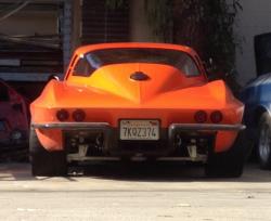 Photo of the rear end on the '65 Corvette.