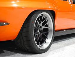 Close up of the '65 Corvette with custom Forgeline wheels